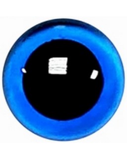 Veiligheidsogen 15mm Blauw transparant